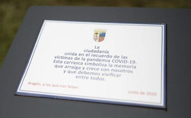 Imagen: Homenaje víctimas COVID-19 en Laperdiguera.