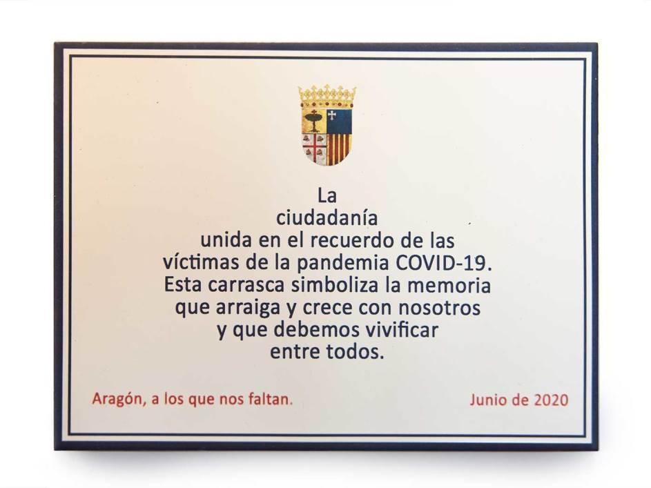 Imagen: Homenaje víctimas COVID-19 en Laperdiguera.